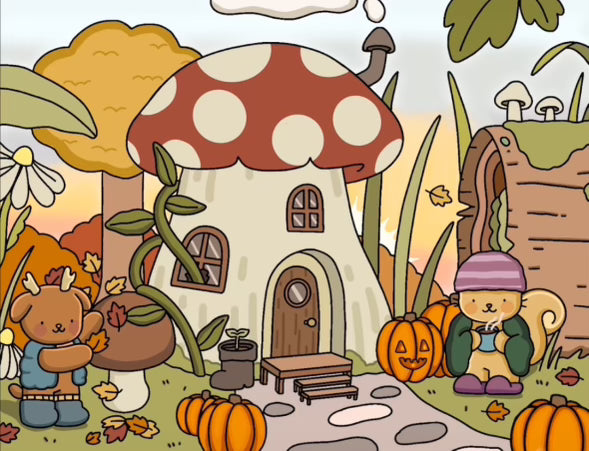 Digital Download: Autumn Coloring Page