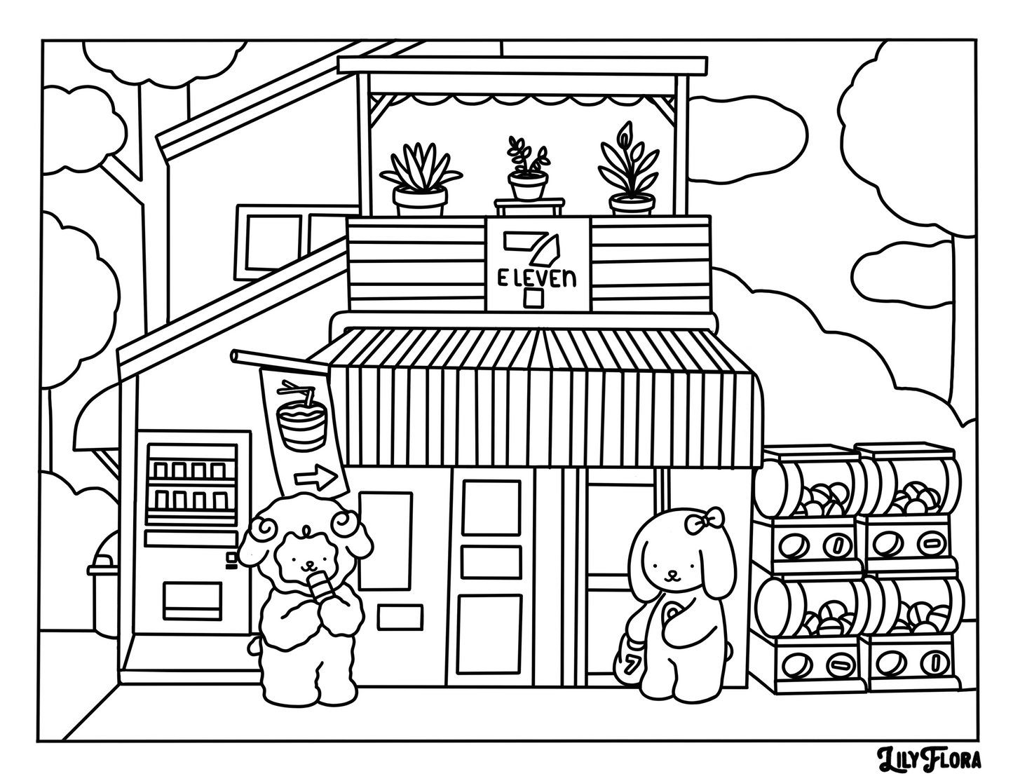 Digital Download 7/11 Coloring Page ♡